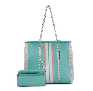 Meribella Stripe Neoprene Tote