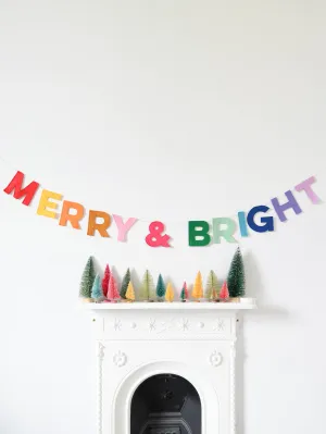 Merry & Bright  Christmas garland