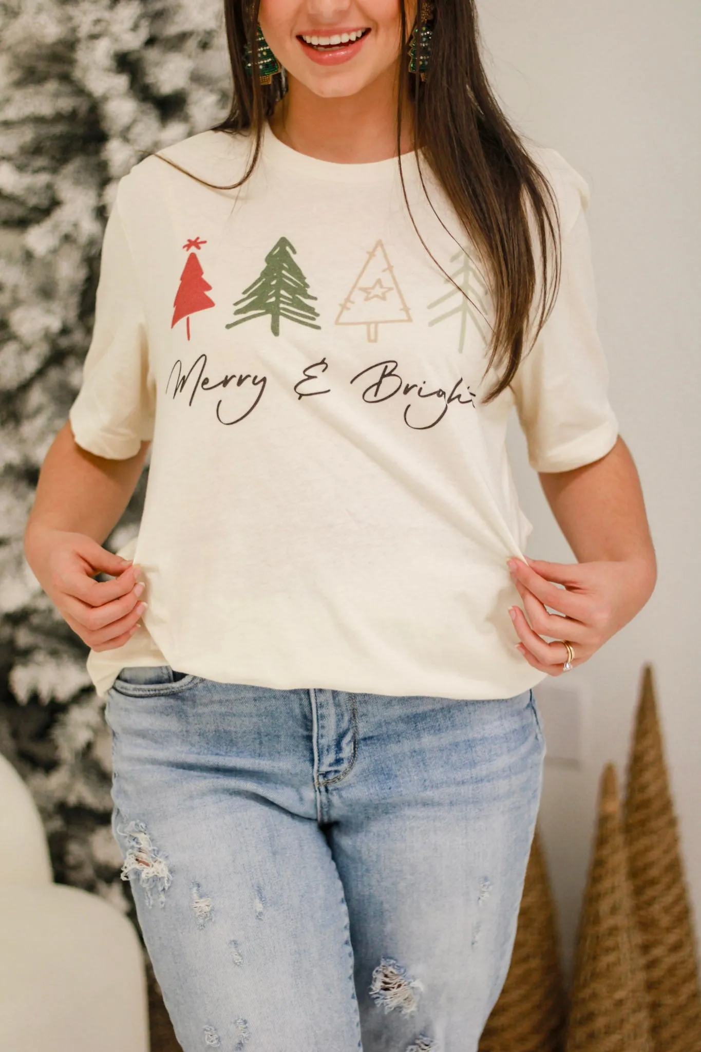 Merry &  Bright Christmas Tee