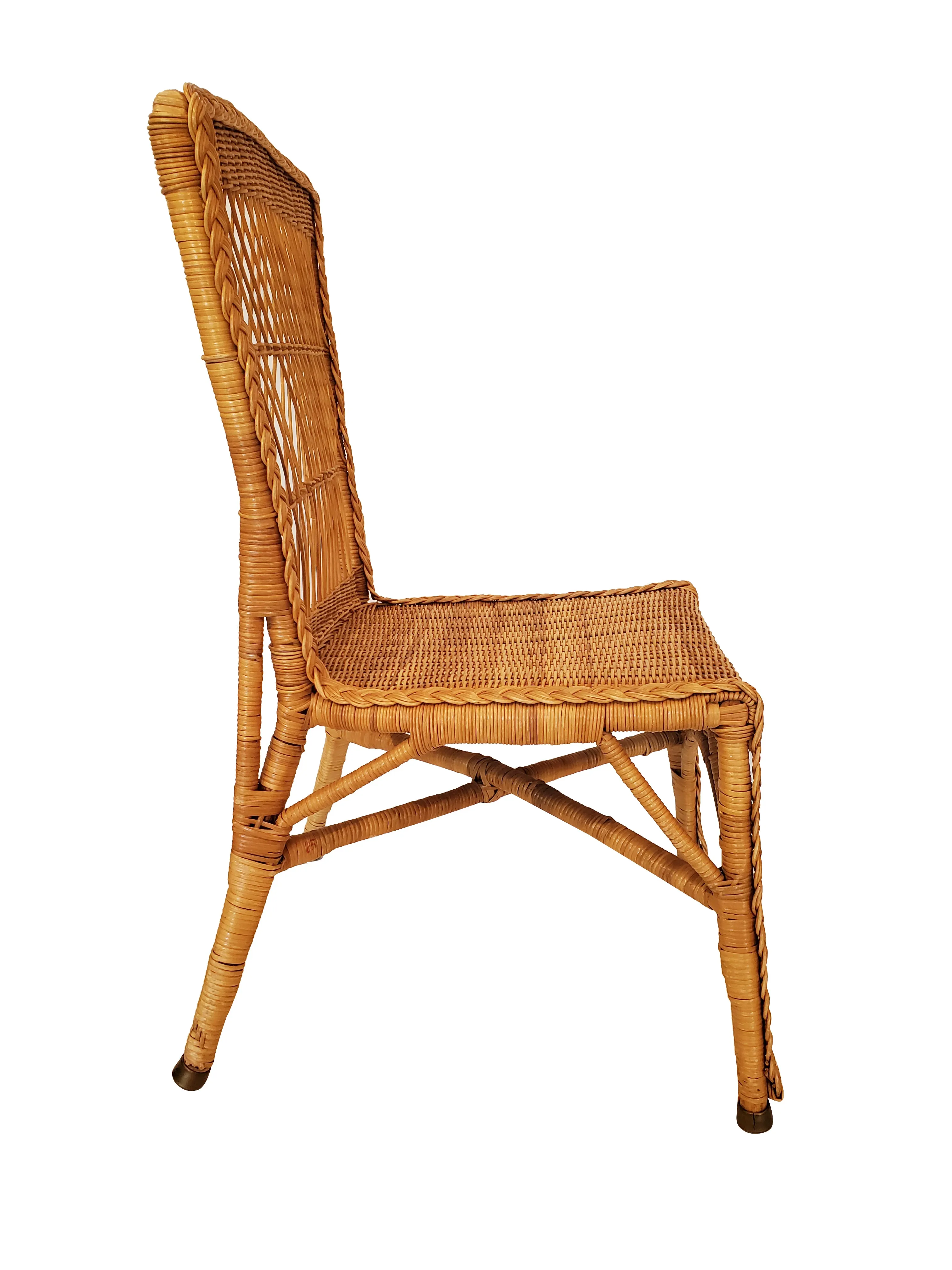 Mid Century Wicker Side Chair
