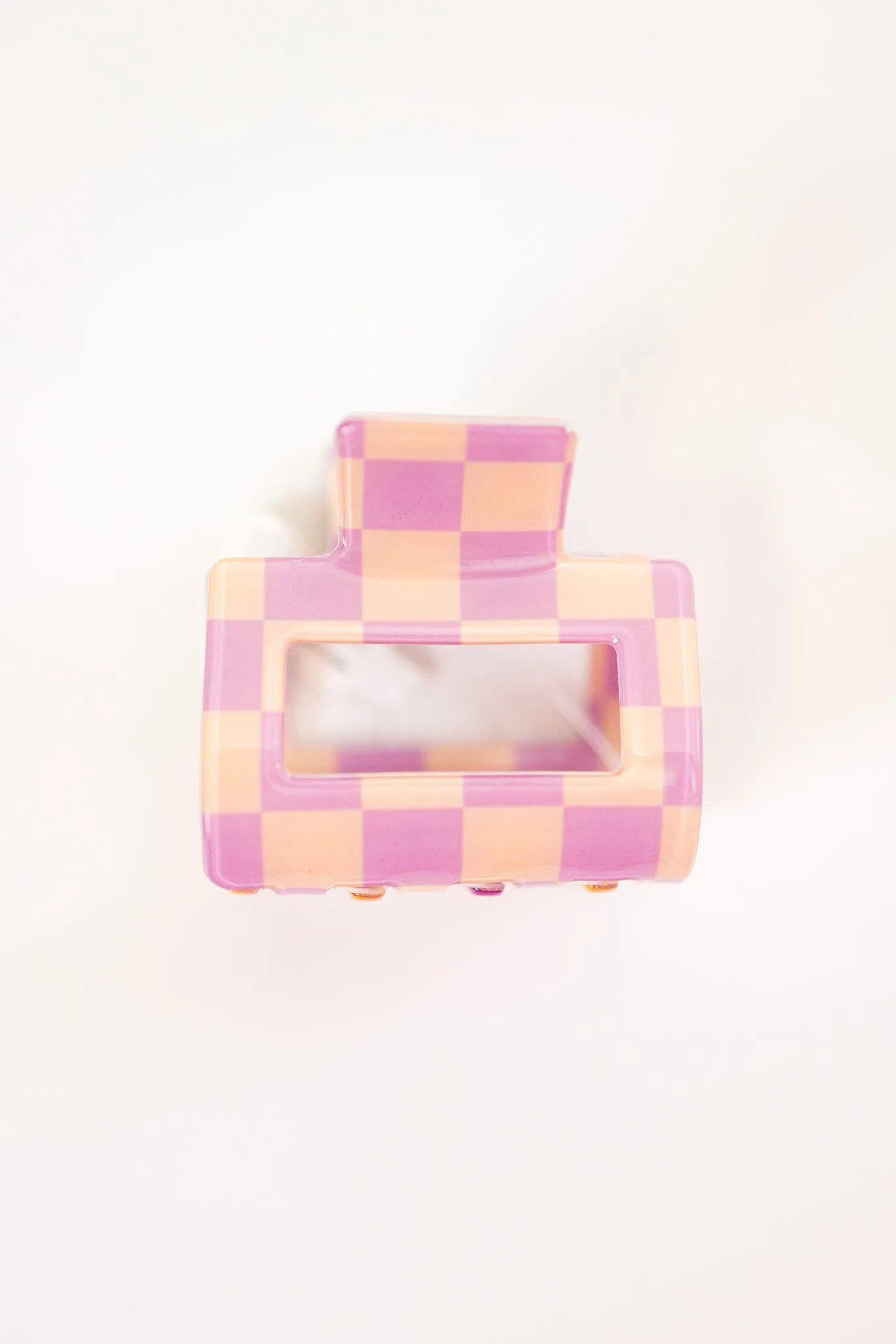 Mini Checker Claw Clip