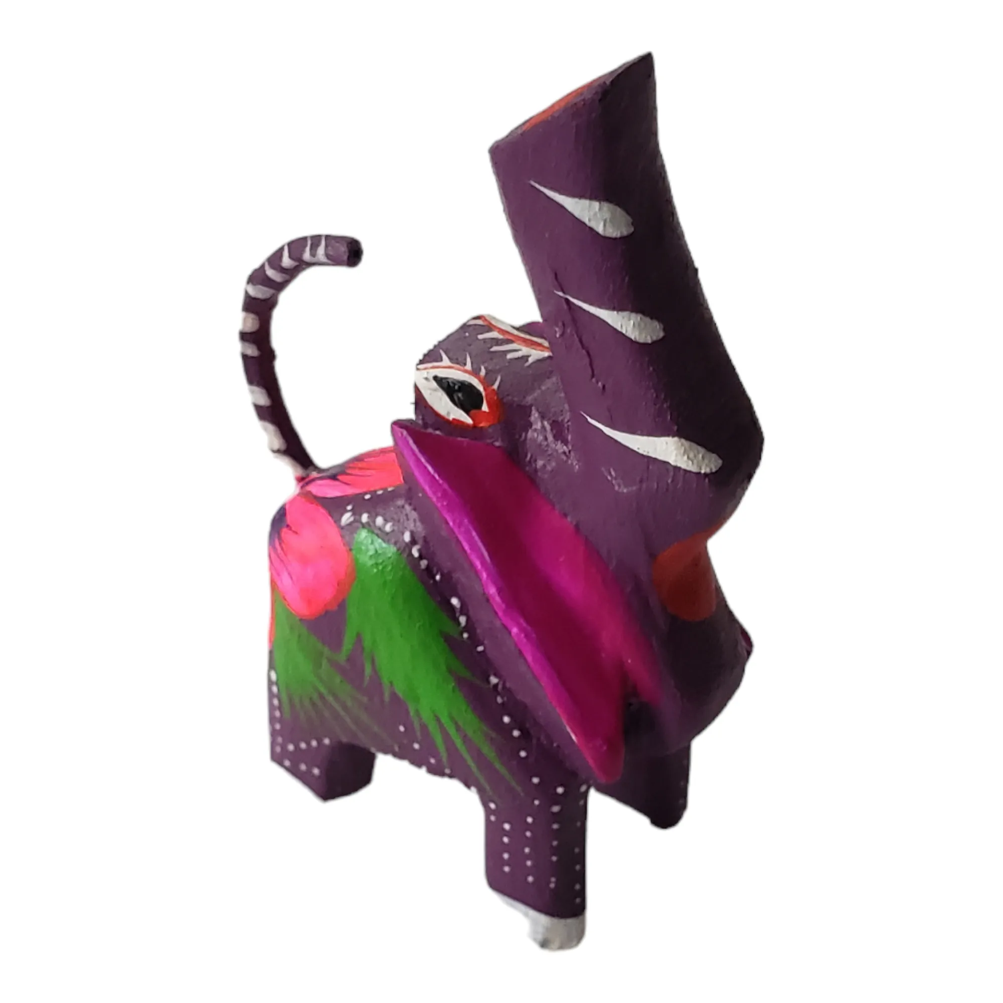 Mini Elephant Oaxacan Alebrije Wood Carving Mexican