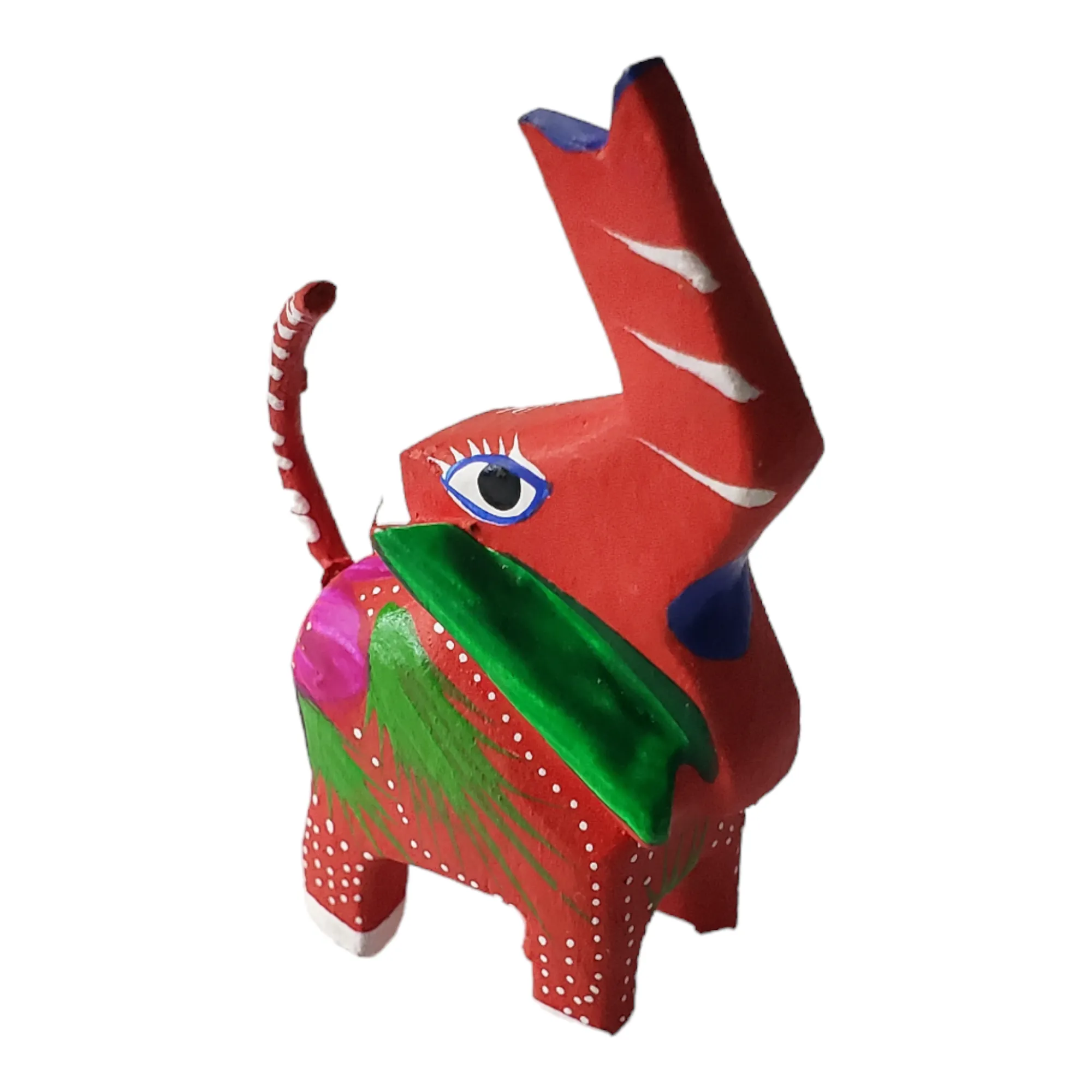 Mini Elephant Oaxacan Alebrije Wood Carving Mexican