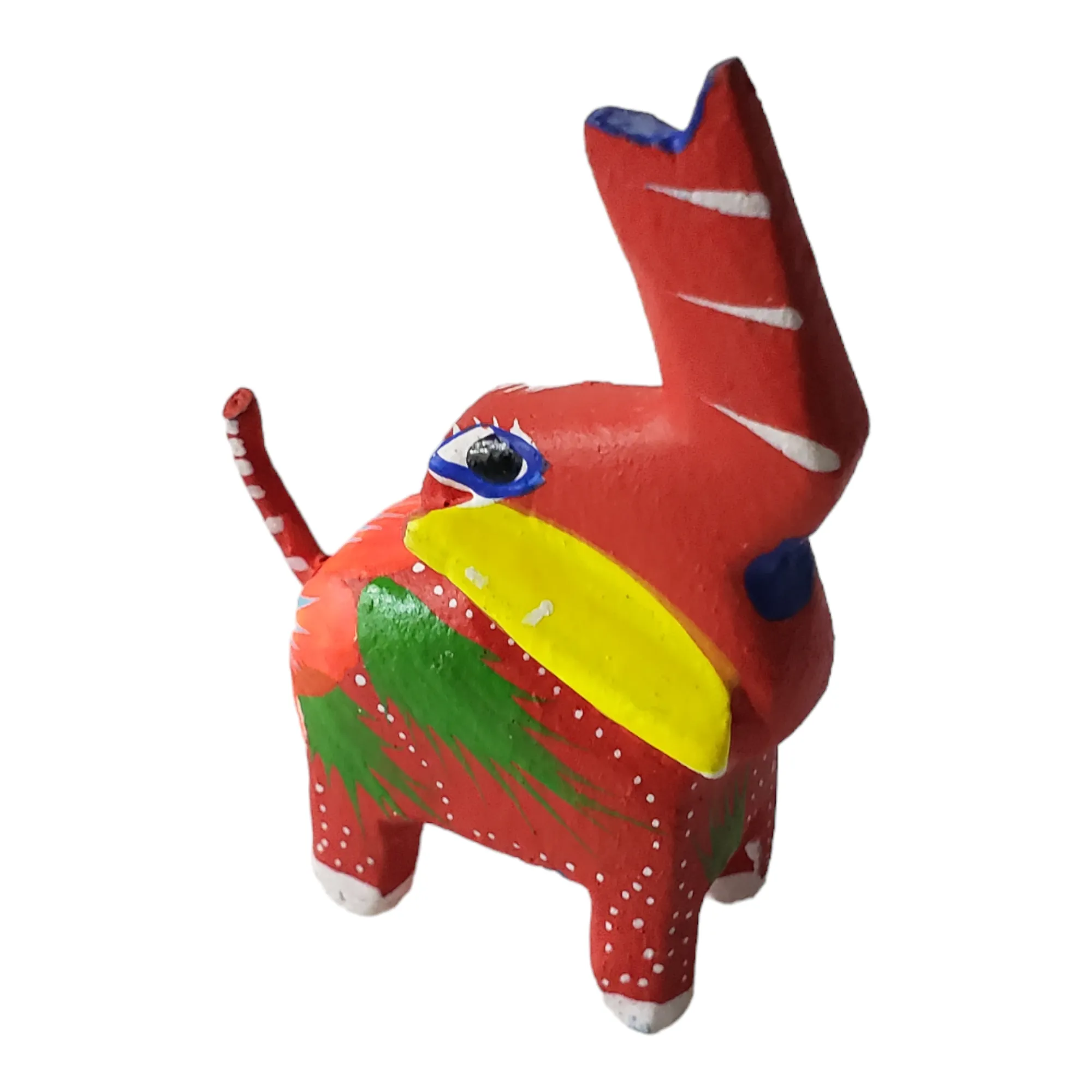 Mini Elephant Oaxacan Alebrije Wood Carving Mexican