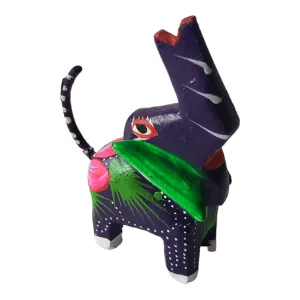 Mini Elephant Oaxacan Alebrije Wood Carving Mexican