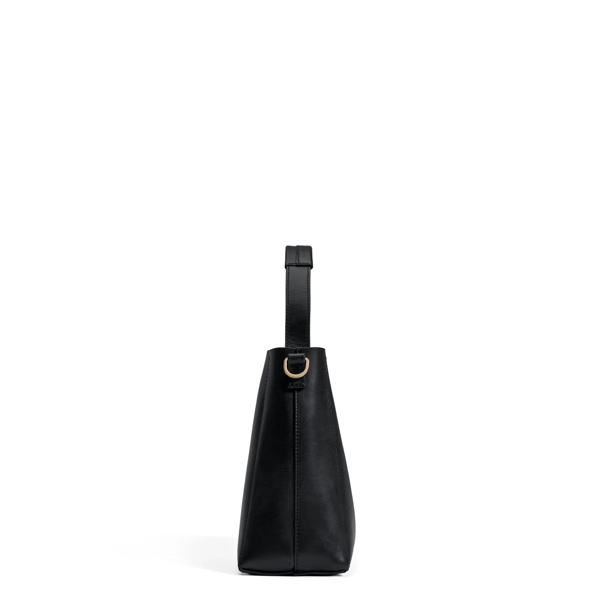 Montmartre Béatrice Midi black vegetable tanned leather handbag