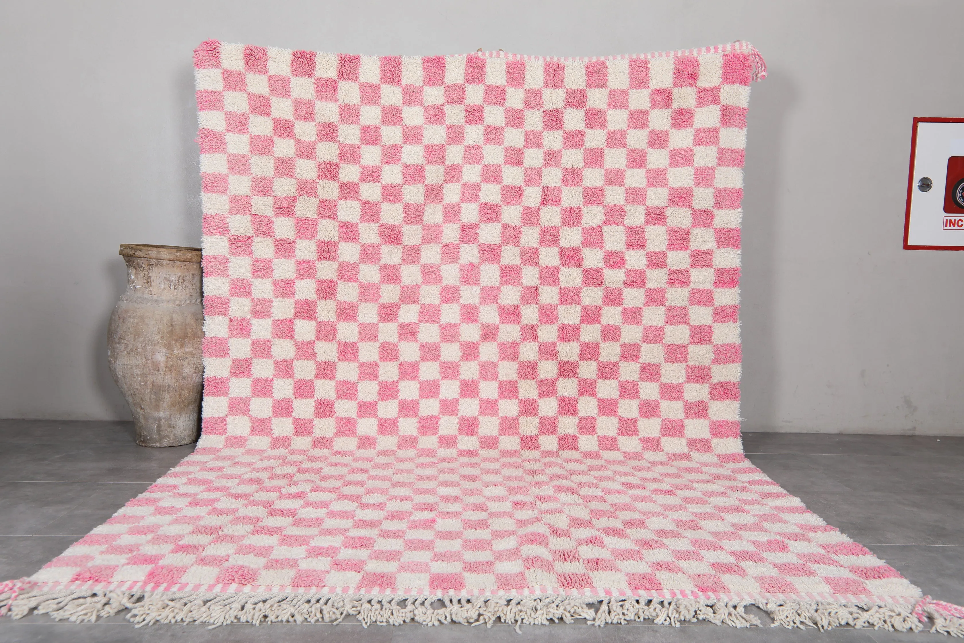 Moroccan Berber Checkered Rug - 8.2 x 11.2 ft | Unique Handmade
