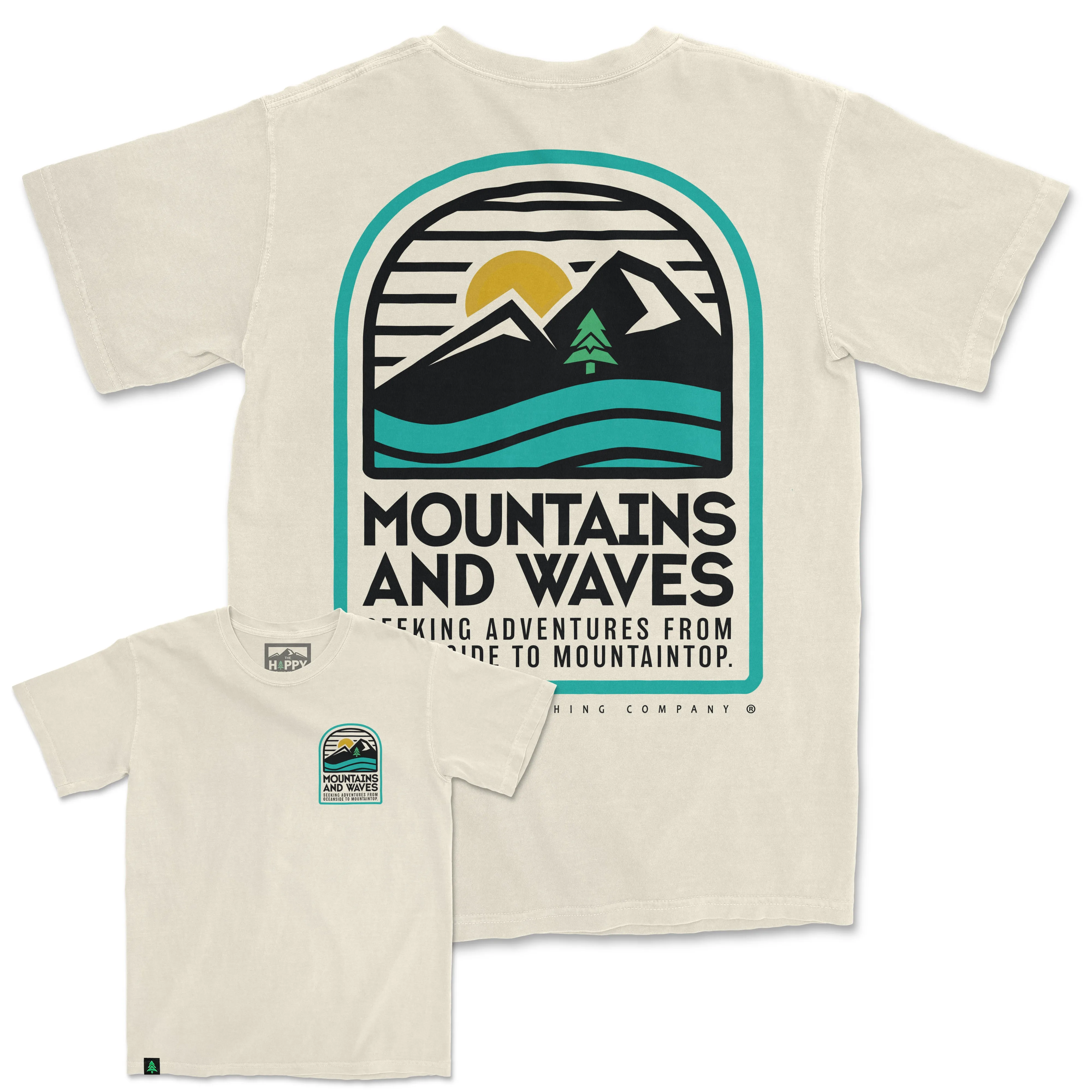 Mountains and Waves Nature-Dyed Tee