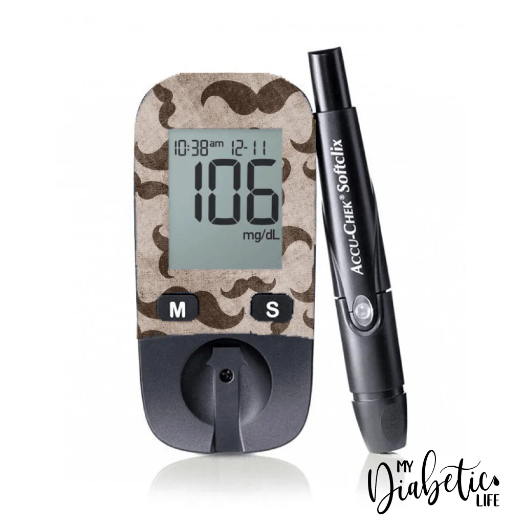 Moustaches - Accu-chek Active Sticker