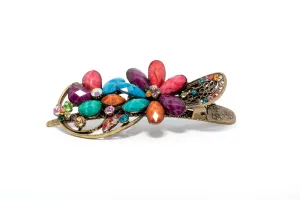 Multi-Colored Detailed Floral Hair Clip