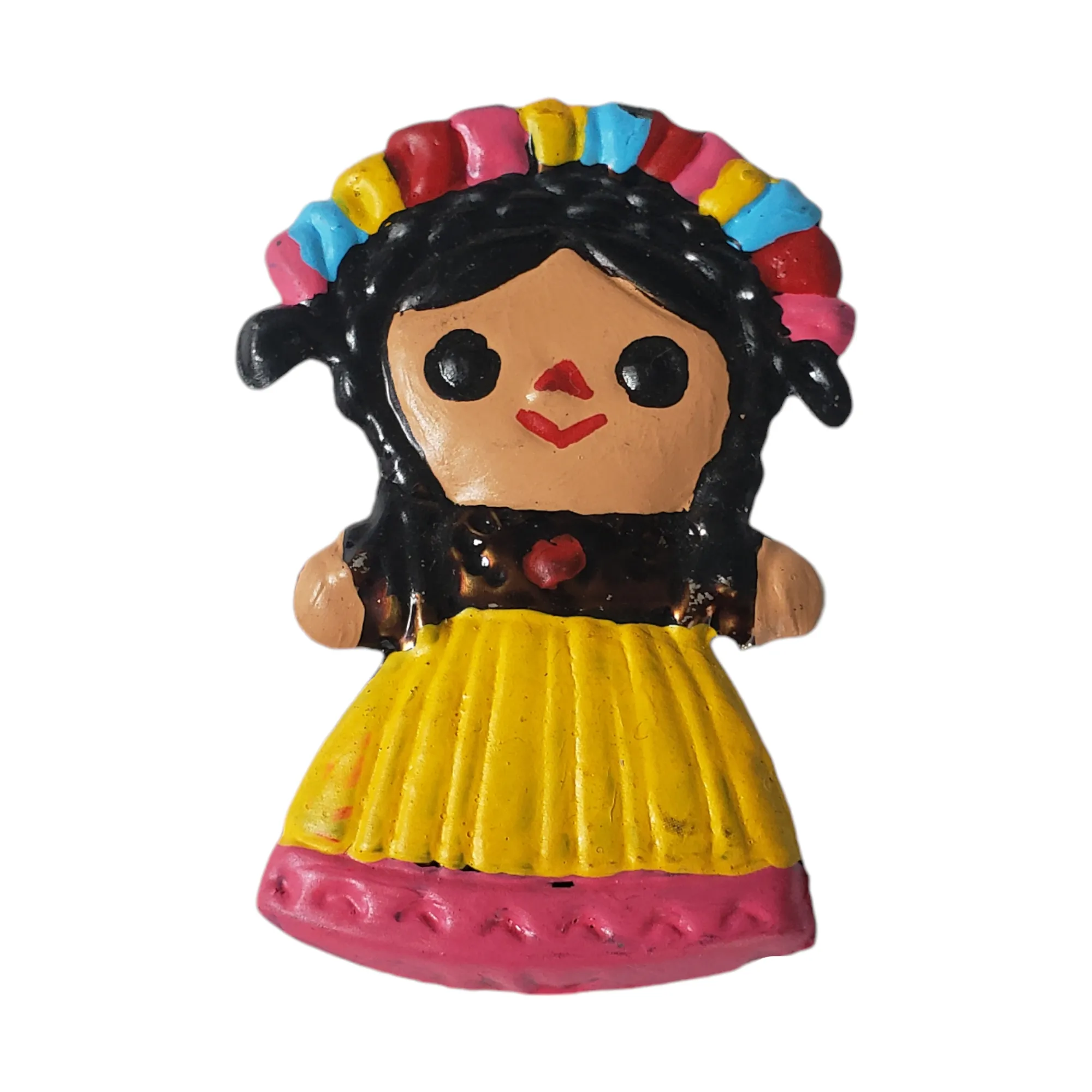 Muneca Metal Magnet Mexican Doll