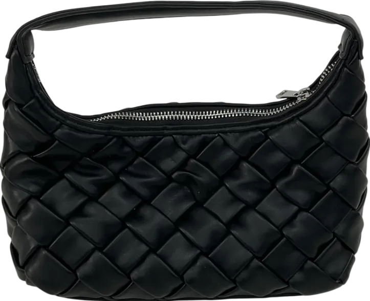 NA-KD Black Woven Tote Bag One Size