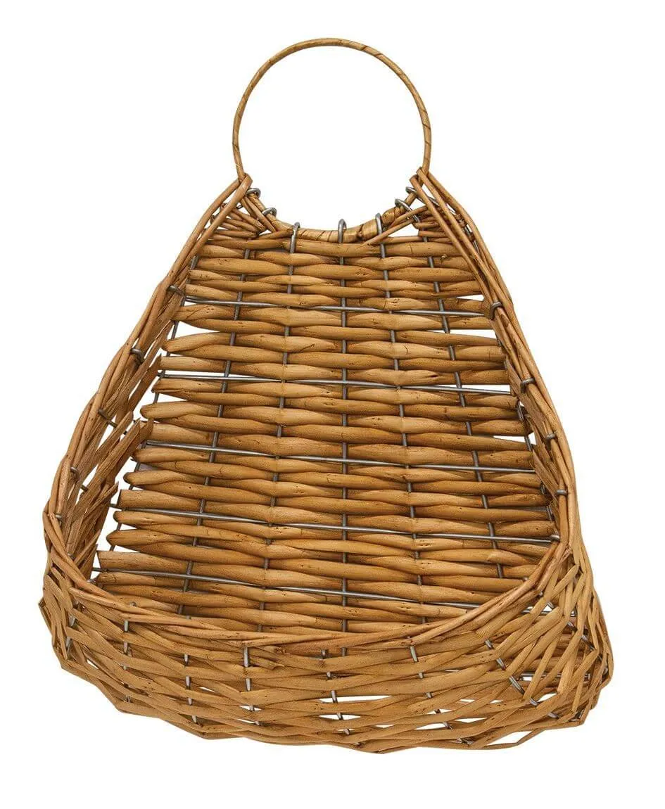 Natural Wicker Hanging Wall Basket