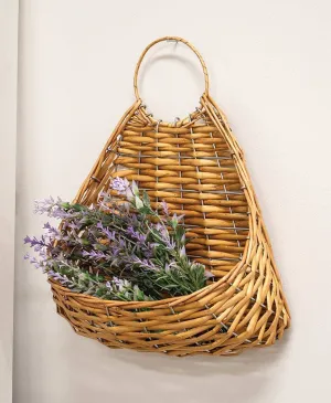 Natural Wicker Hanging Wall Basket