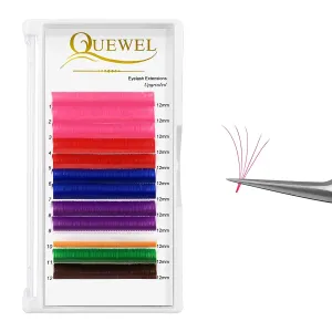 Neon  Colored Lash Self Fanning Lash Extensions 0.07mm