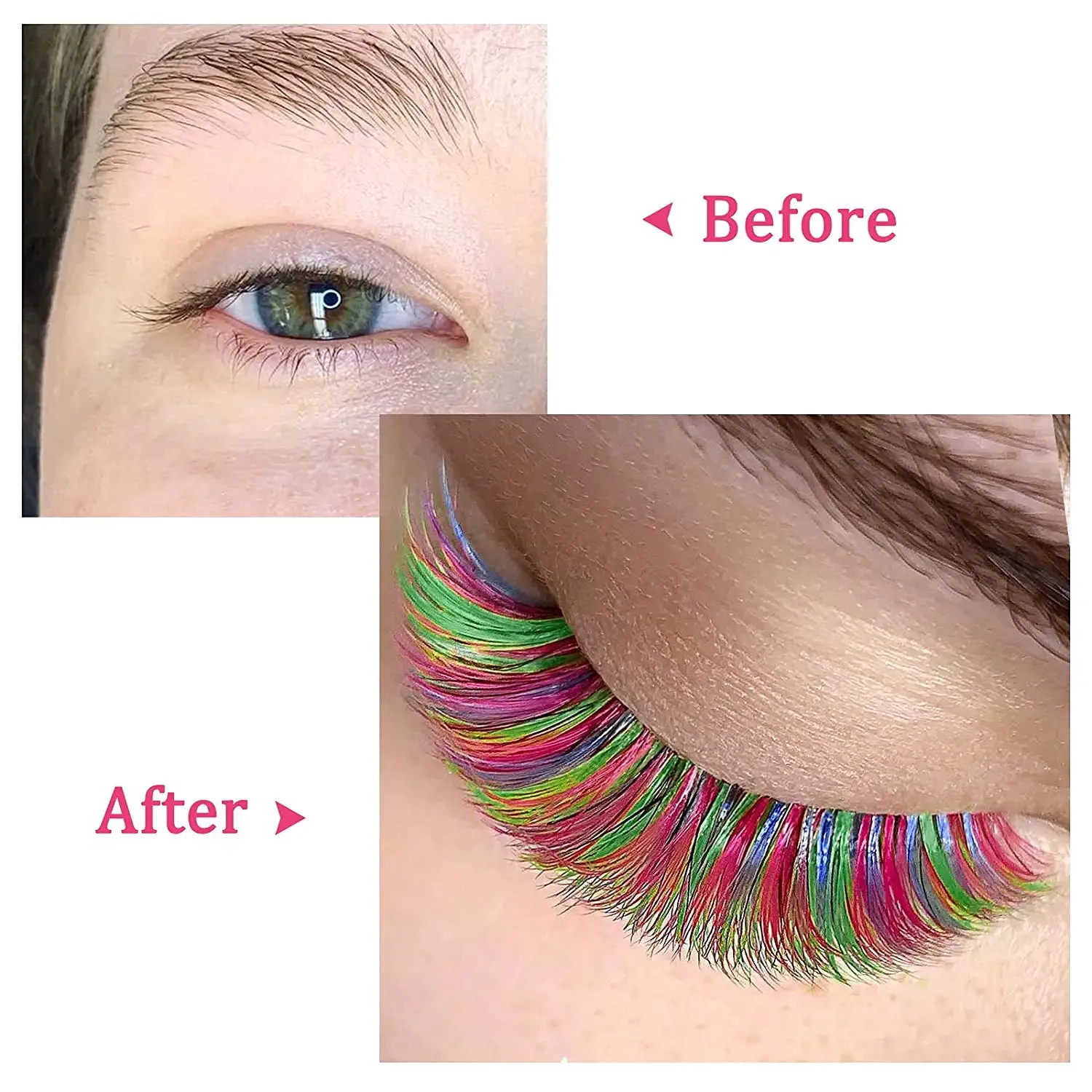 Neon  Colored Lash Self Fanning Lash Extensions 0.07mm