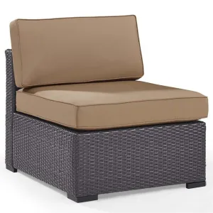 NEW Crosley Biscayne Wicker Armless Patio Chair Mocha Cushion Cover! CUSHION COVERS ONLY! 2 PIECE