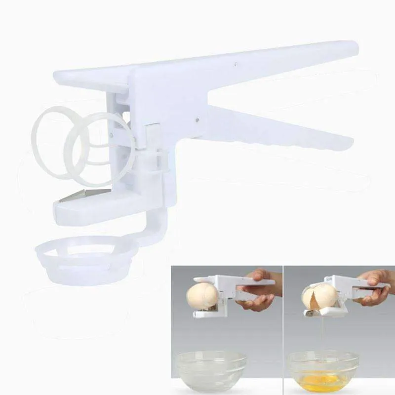 New Easy Egg Cracker Handheld York White Separator