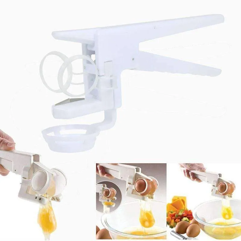 New Easy Egg Cracker Handheld York White Separator