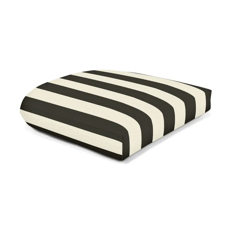 New Outdoor Sunbrella Seat Cushions, set of 2! Black & White stripe! Retails $150 