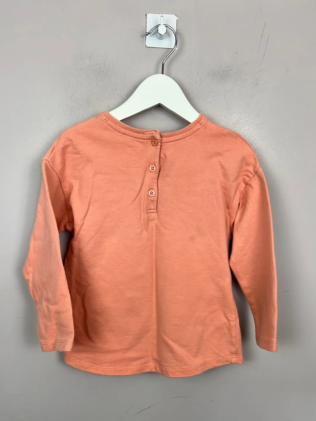 Next peach sweatshirt 12-18m
