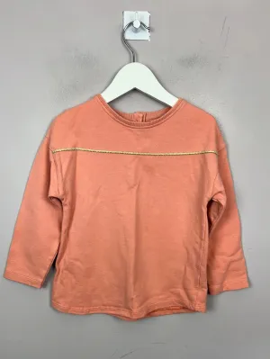 Next peach sweatshirt 12-18m