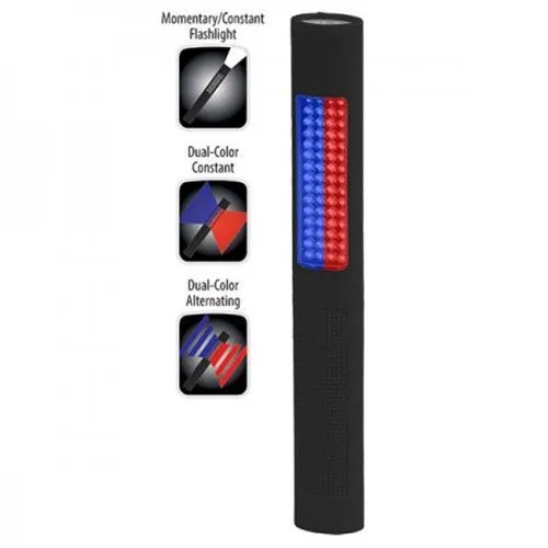 Nightstick 2in1 Blue / Red Traffic Safety Light Flashlight
