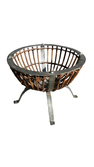 NS Metal and Wicker Bowl