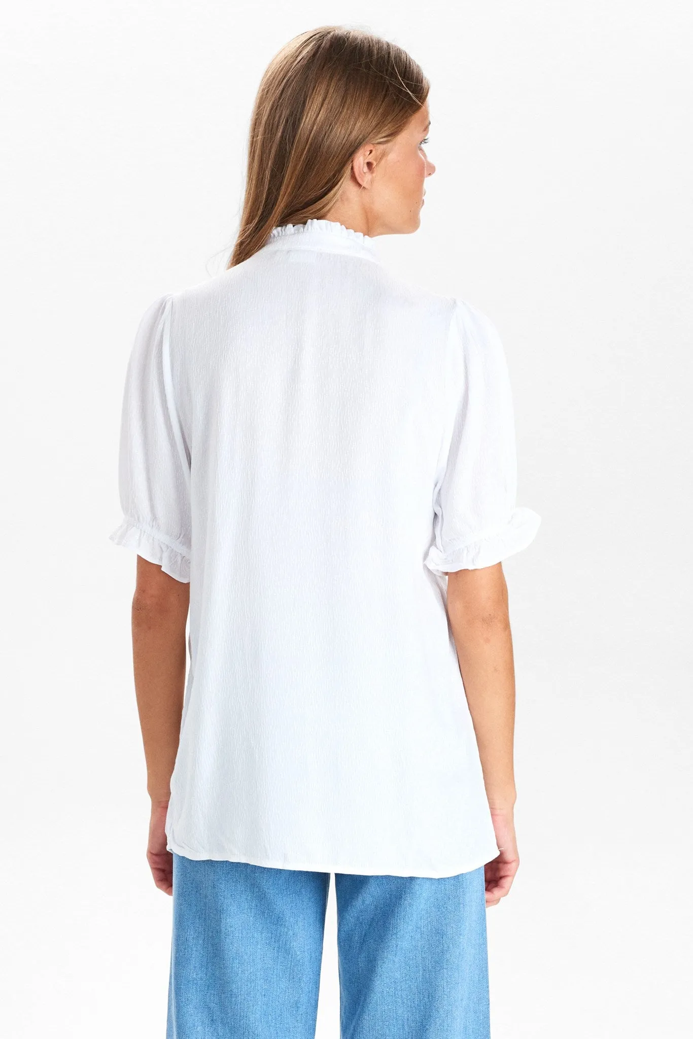 NUALMA SS BLOUSE - Bright White