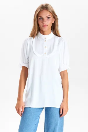 NUALMA SS BLOUSE - Bright White