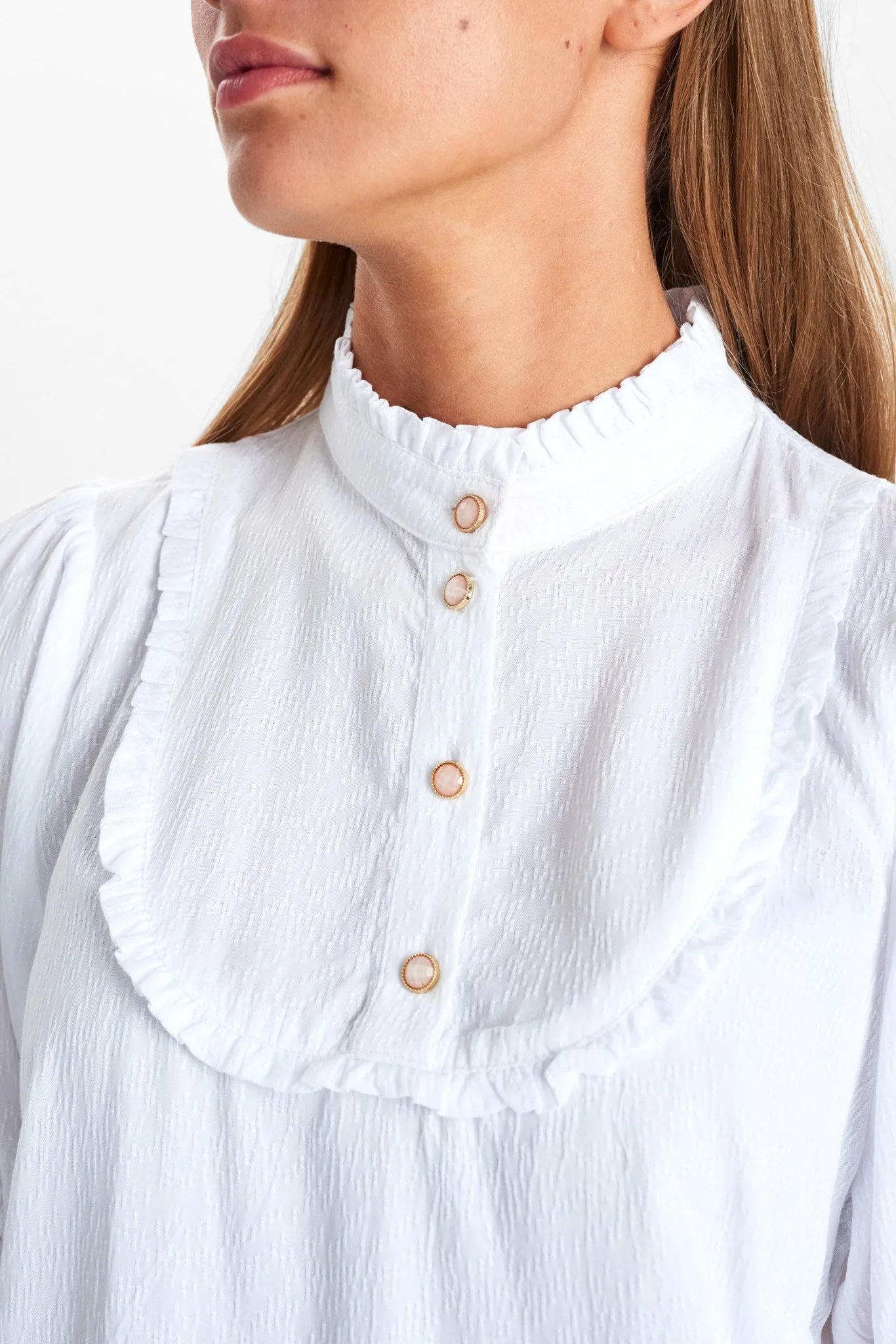 NUALMA SS BLOUSE - Bright White