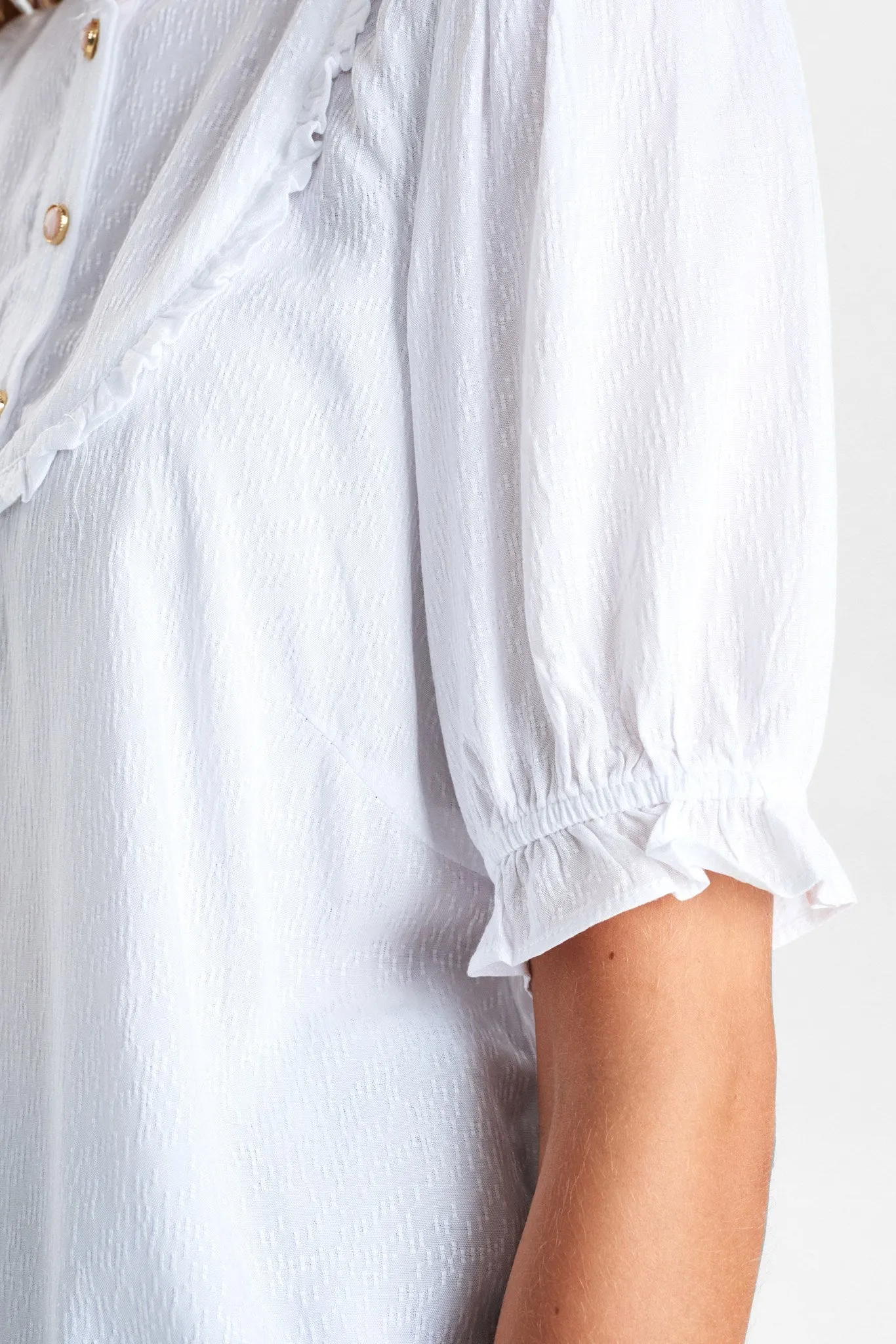 NUALMA SS BLOUSE - Bright White