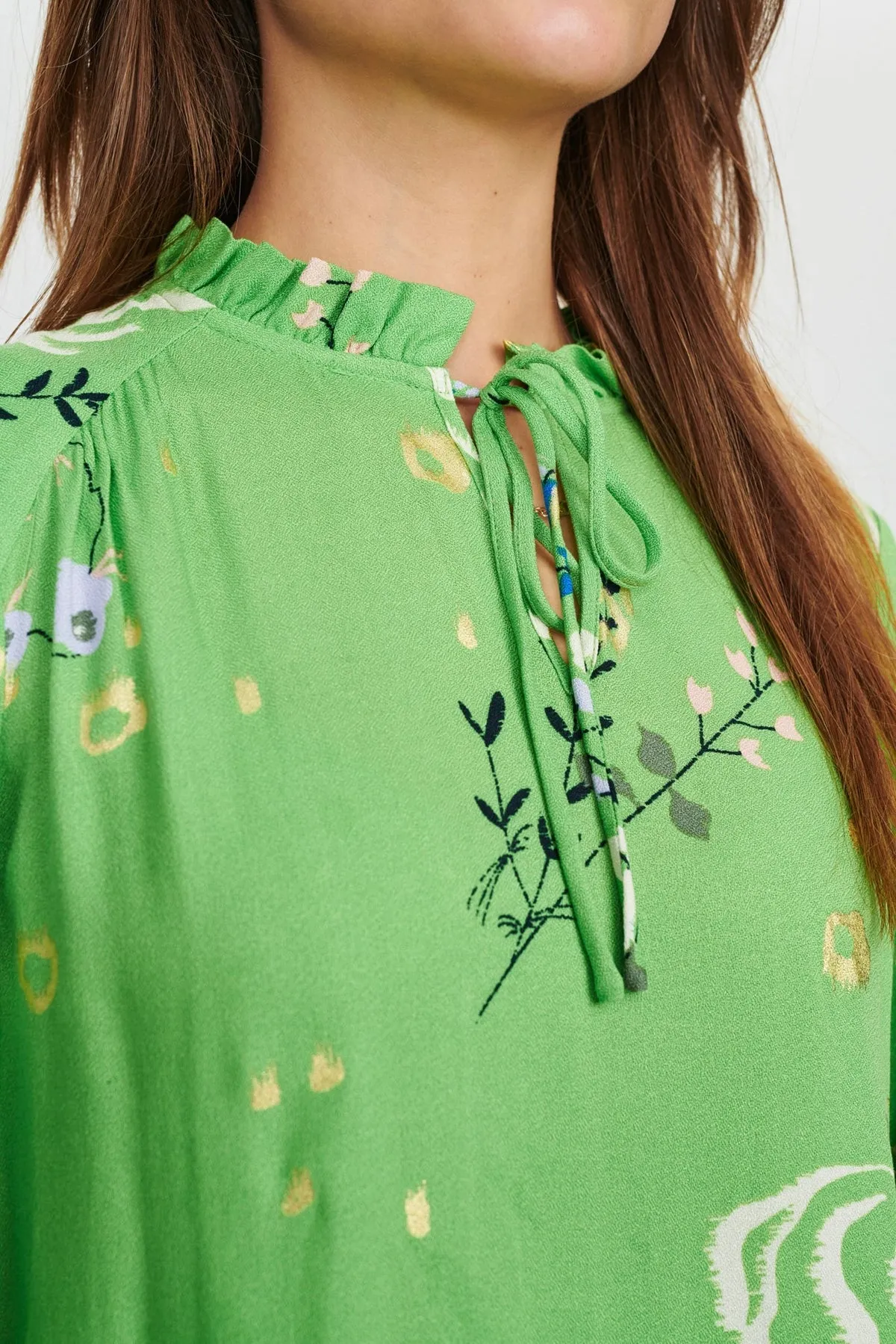 Numph Cadeau Dress in Foliage Print