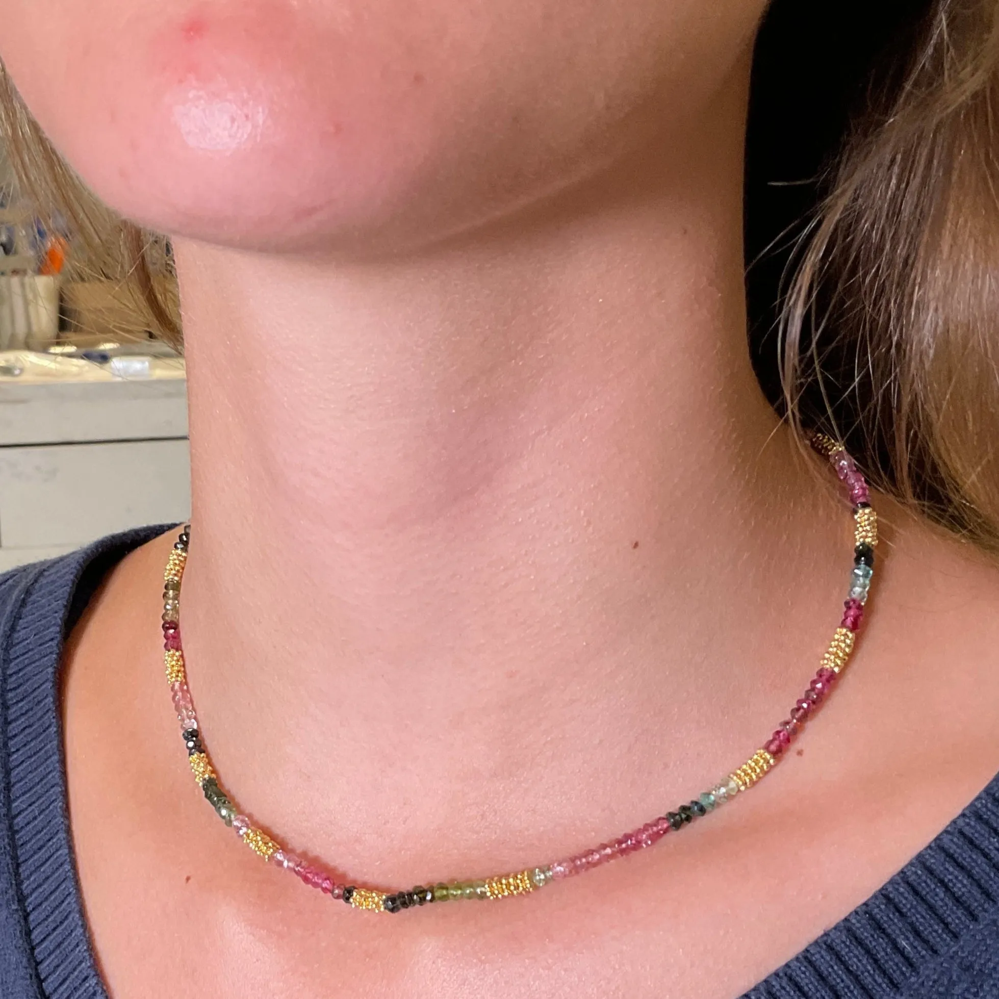 Ombre Tourmaline choker