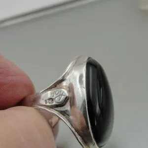 Onyx Ring 925 Sterling Silver  Size 7,7.5,8,9,10 Handmade Hadar Designers (H 184y