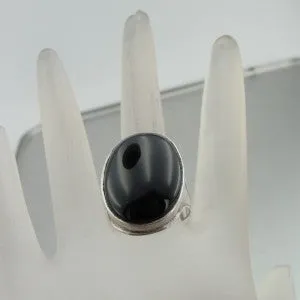 Onyx Ring 925 Sterling Silver  Size 7,7.5,8,9,10 Handmade Hadar Designers (H 184y