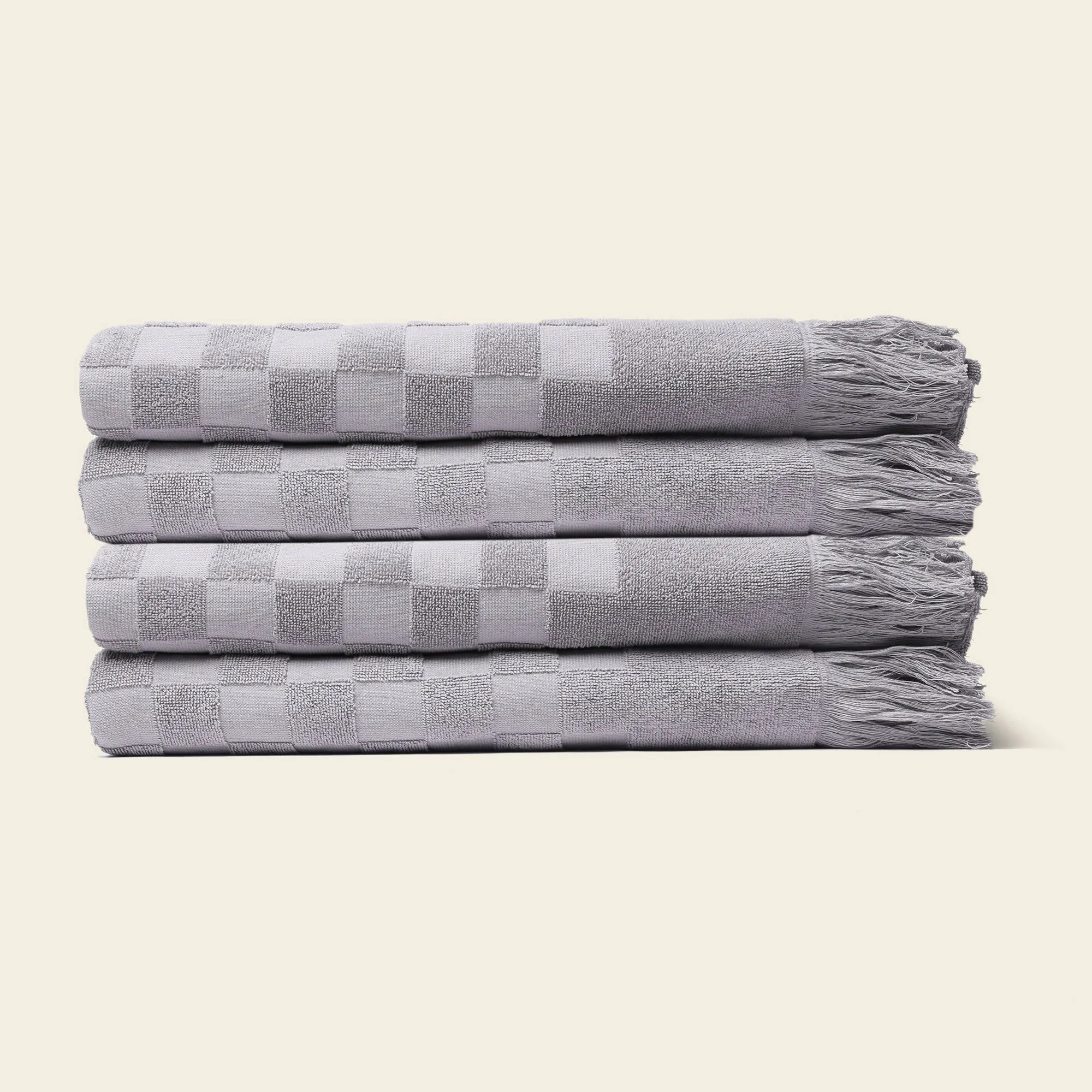 Organic Poolside Checkered Beach Towel