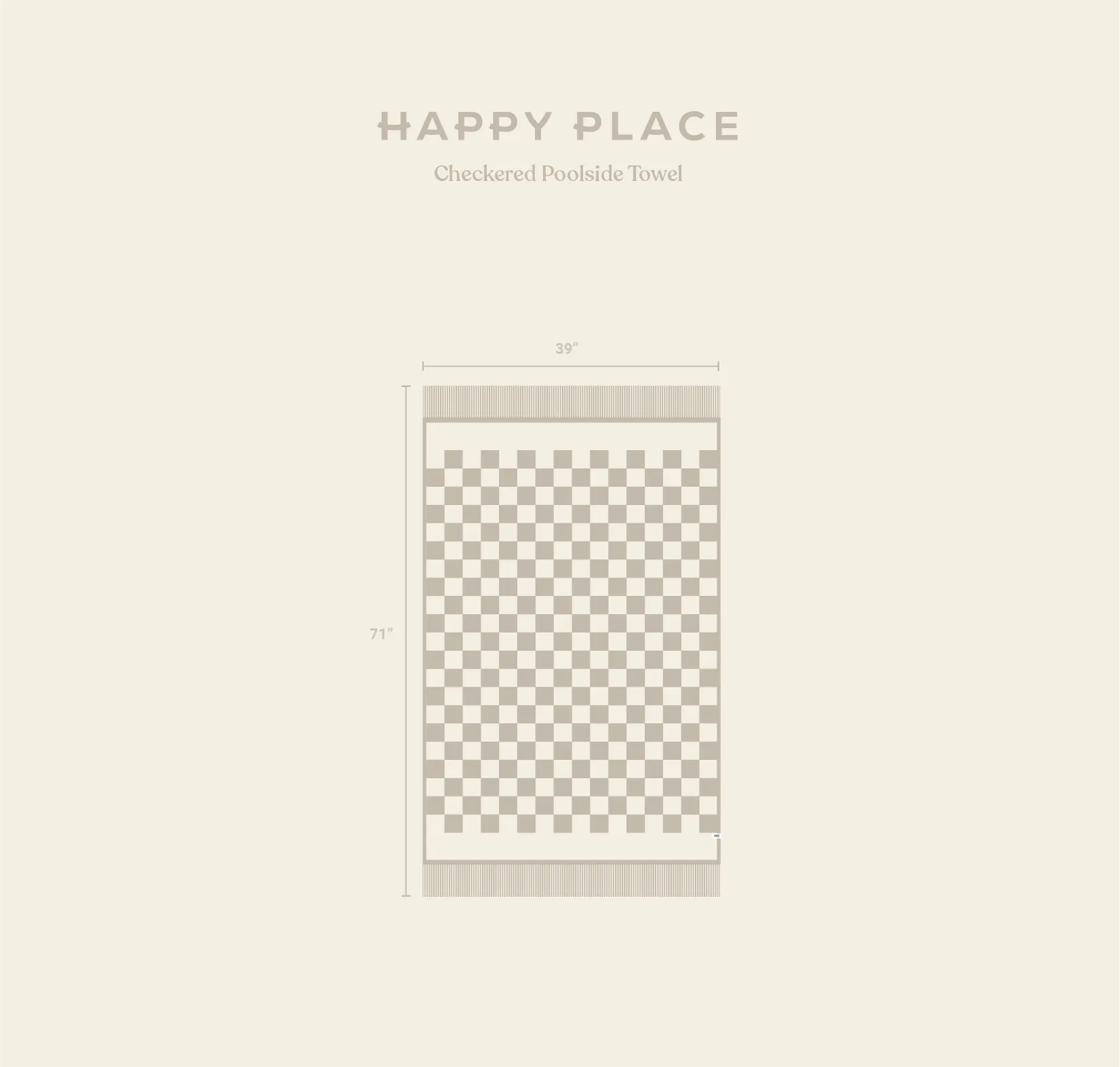 Organic Poolside Checkered Beach Towel