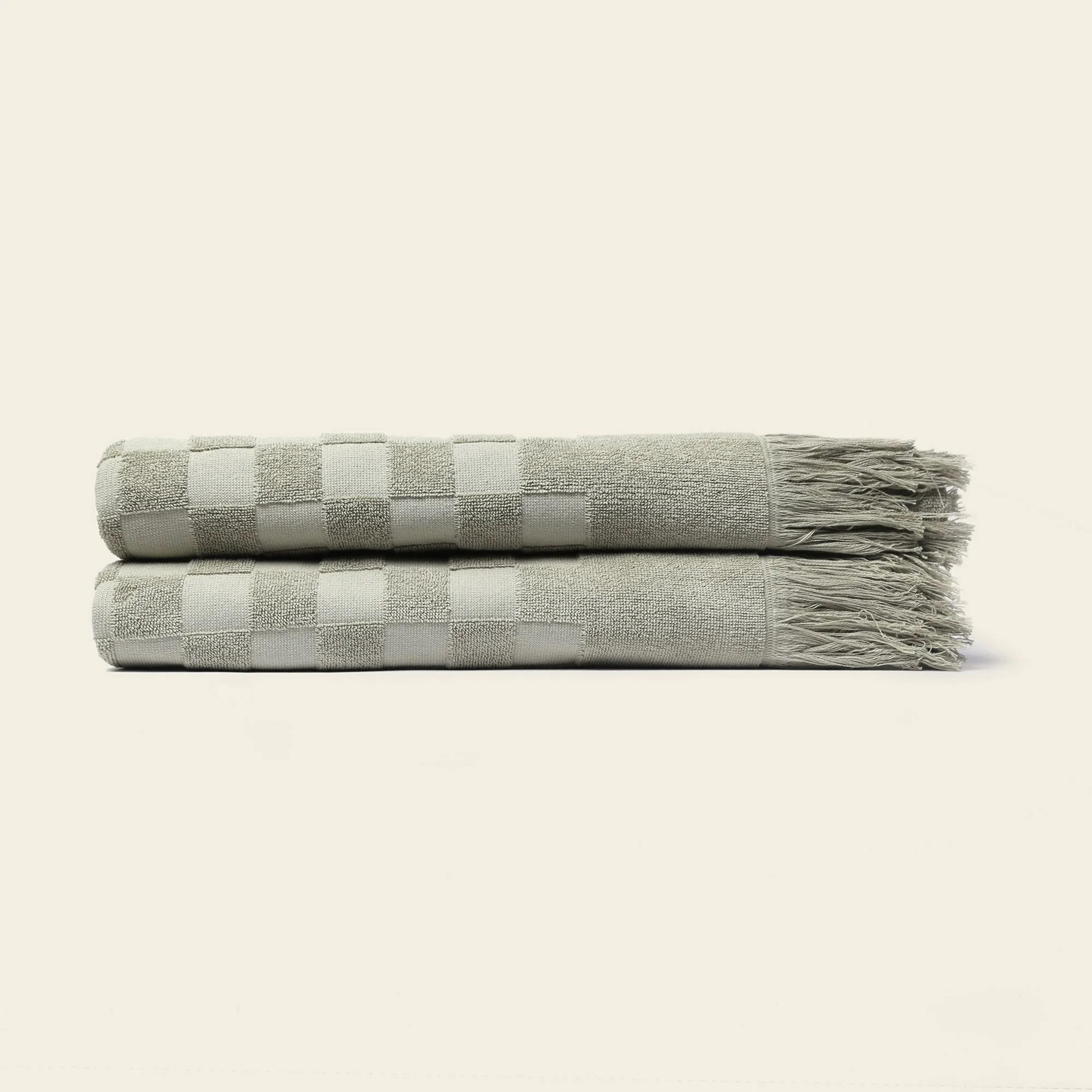 Organic Poolside Checkered Beach Towel