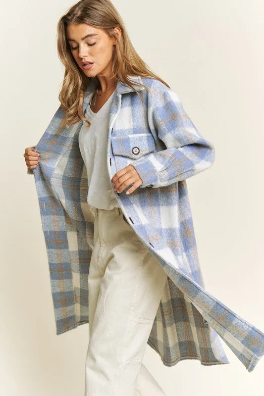 Oversize Checkered Fluffy Plaid Jacket