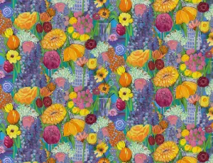 Painted Packed Yellow Floral - 10509