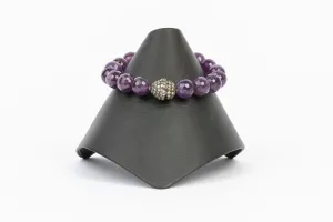 Pave Diamond, Amethyst Bracelet