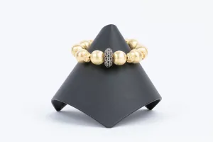 Pave Diamond, Brushed Vermeil