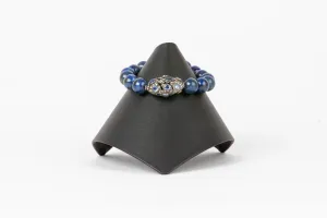 Pave Diamond, Kyanite, Lapis Bracelet