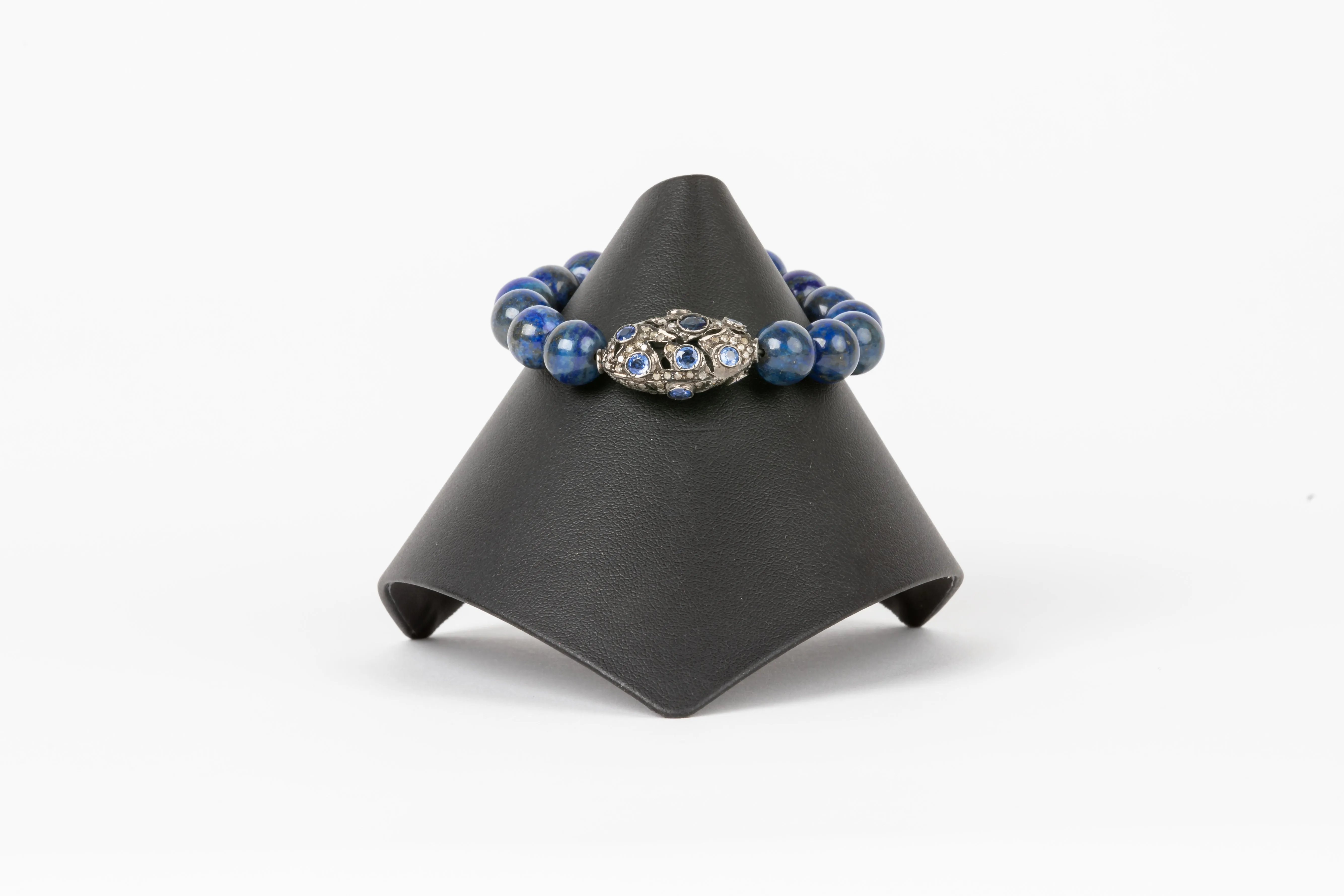 Pave Diamond, Kyanite, Lapis Bracelet