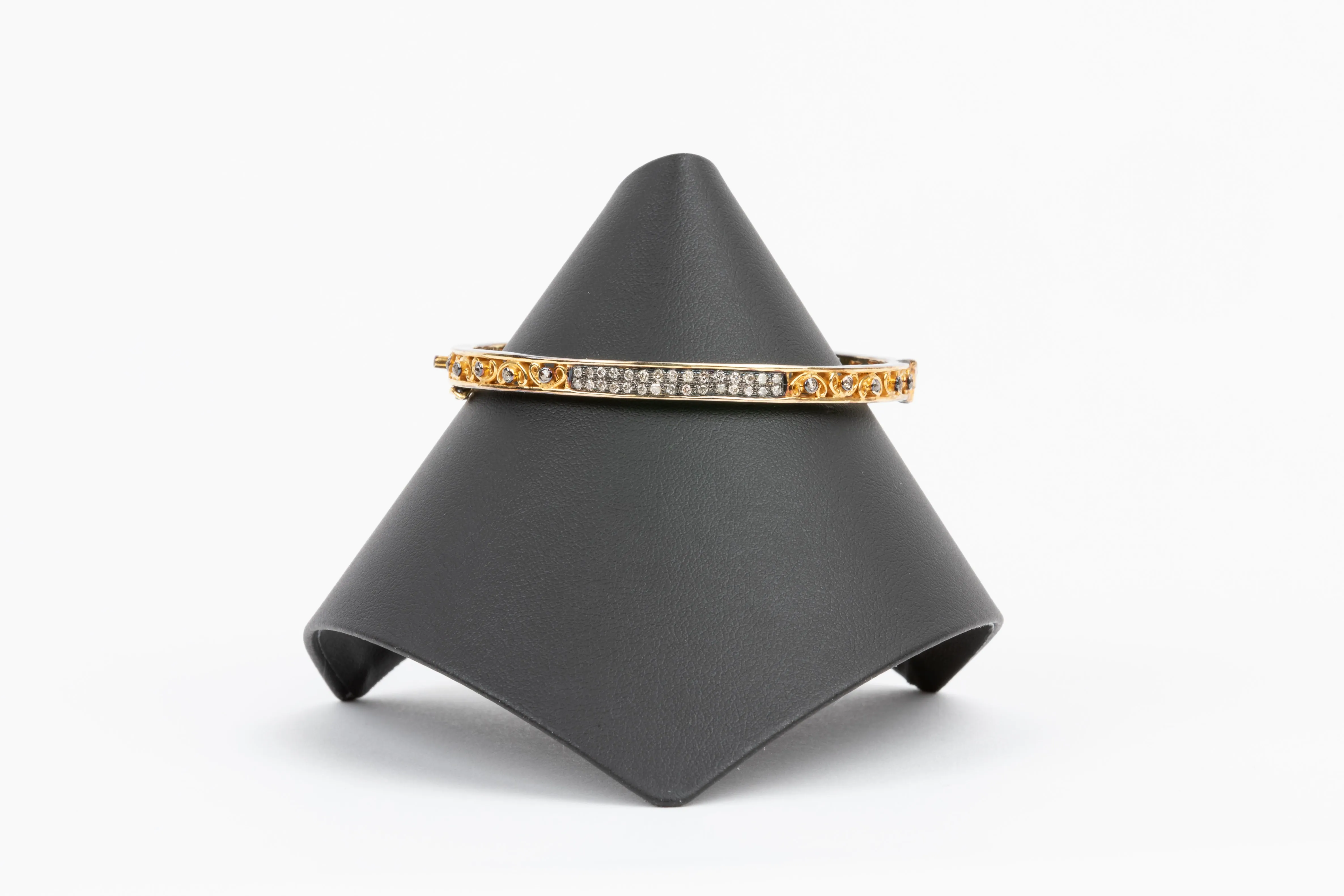 Pave Diamond, Vermeil Bangle