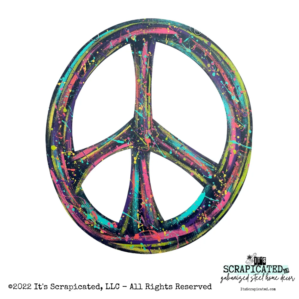Peace Sign - Colorful Stripes
