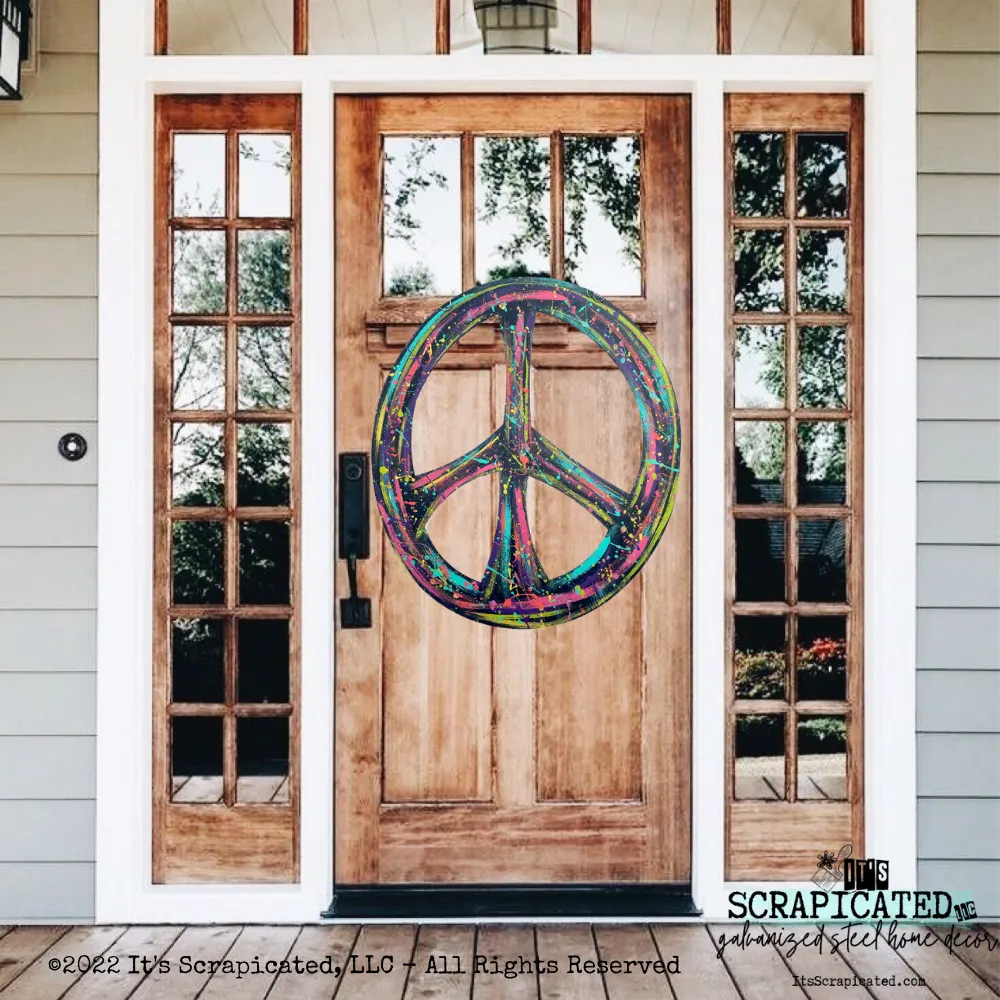 Peace Sign - Colorful Stripes