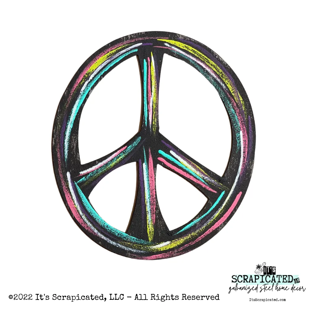 Peace Sign - Colorful Stripes