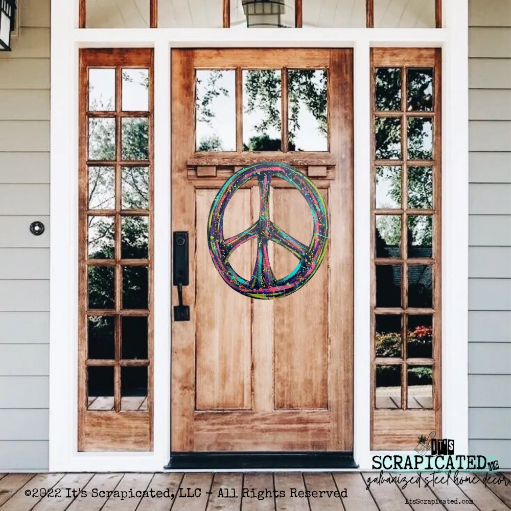 Peace Sign - Colorful Stripes
